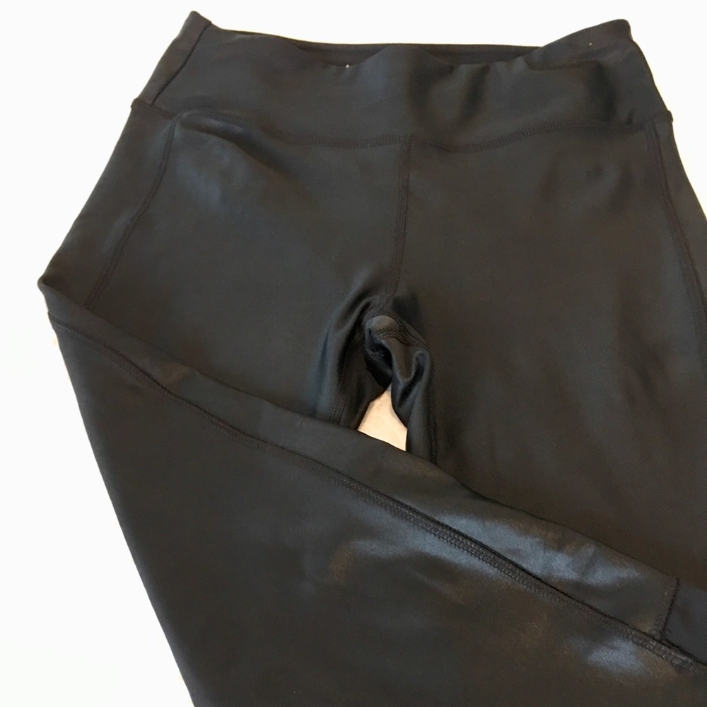 Bebe Shiny black leggings